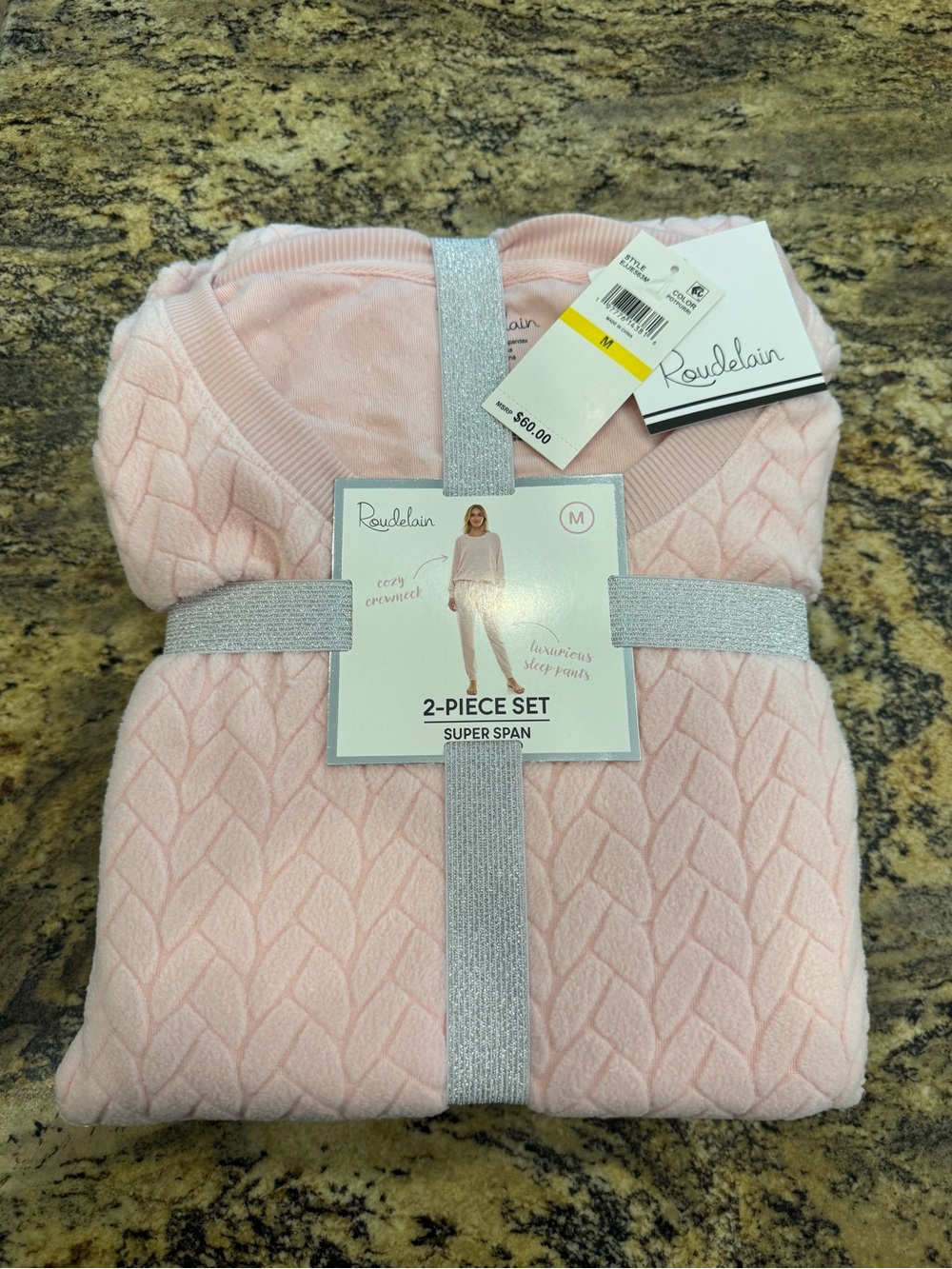 Women's Baby Pink 2-Piece Intimates & Sleepwear Set, Size Medium